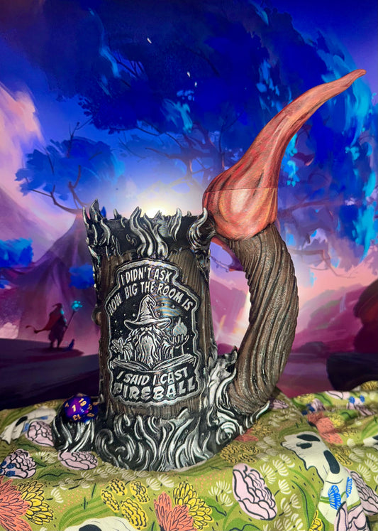 Fireball Wizard Dice Tower Can Holder